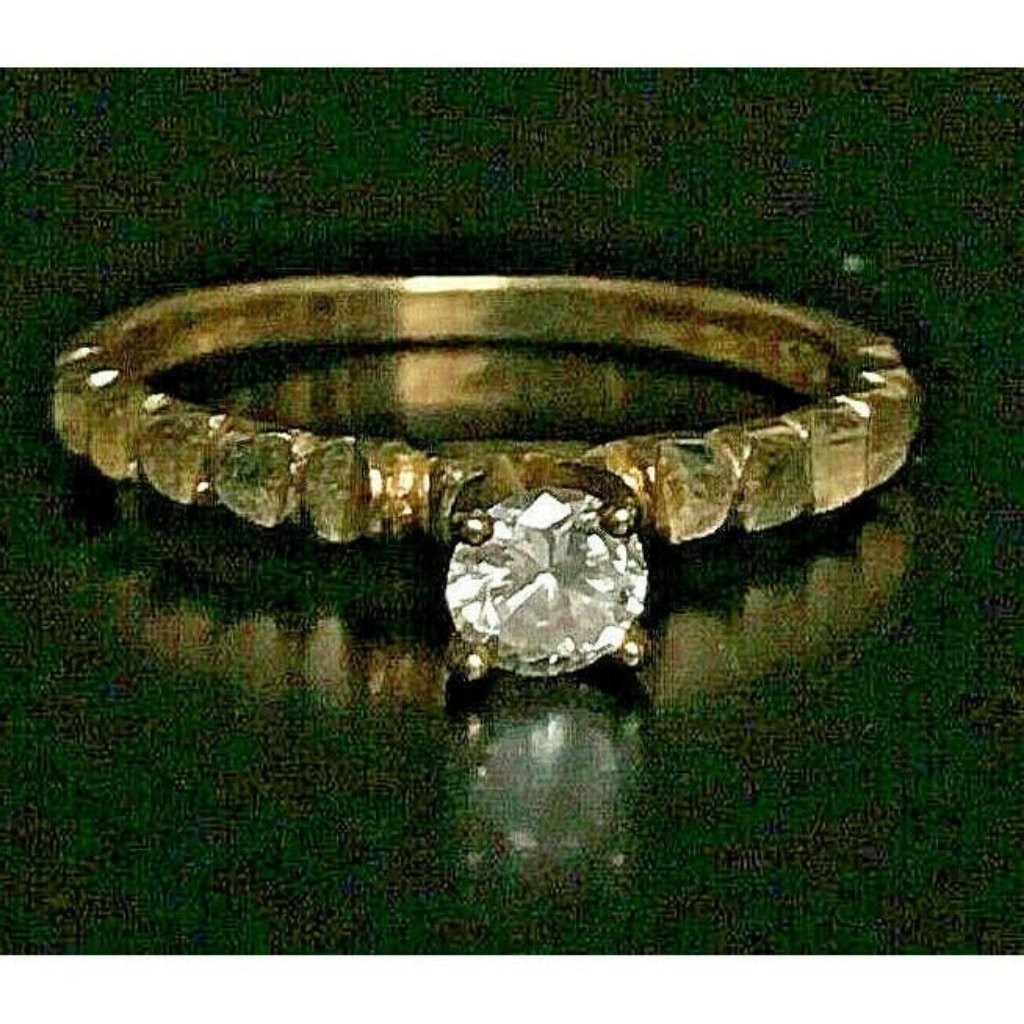 925 Sterling Silver Vermeil 015ct Cz Engagement Ring Size 6 Sky 27$